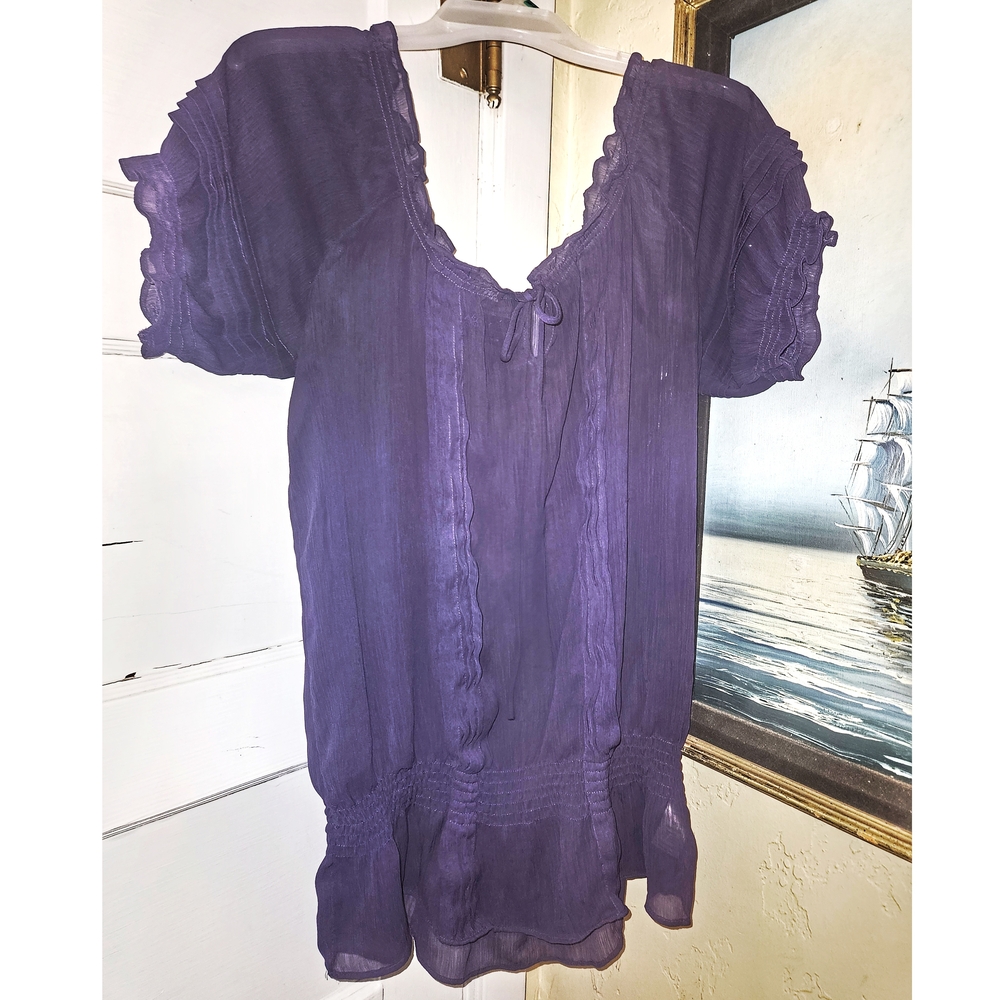 Miley Cyrus & Max Azria Purple Blouse